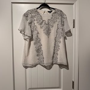 Express Black & White Blouse, L